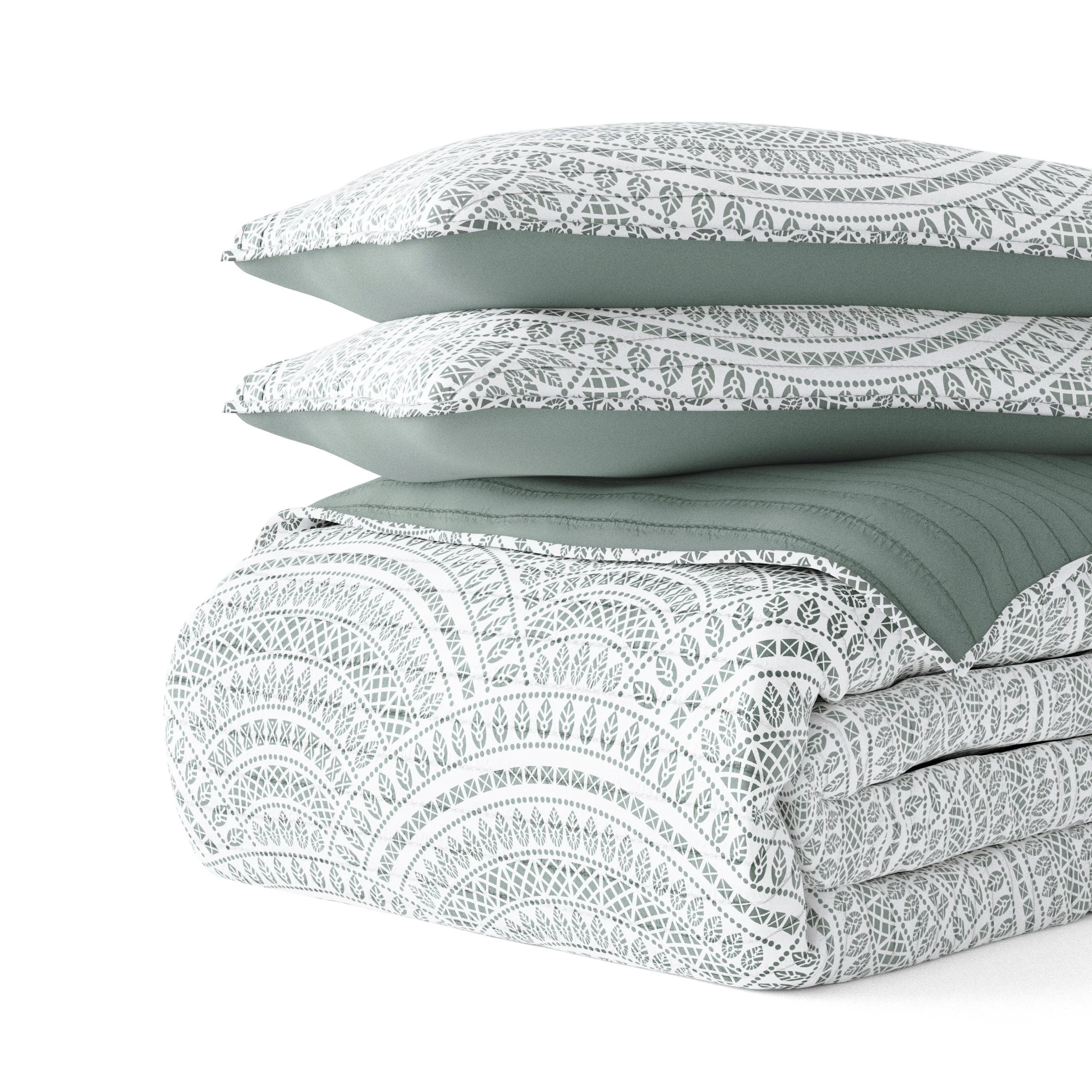 Scallop Reversible Quilted Coverlet Set (Sale) - Image 23