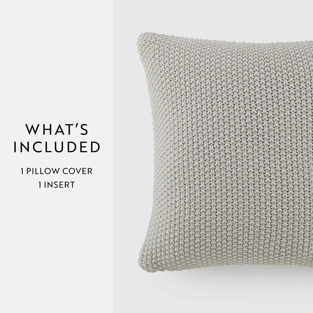 Seed Stitch Knit Throw Pillow Cover and Insert (Sale) - Image 33