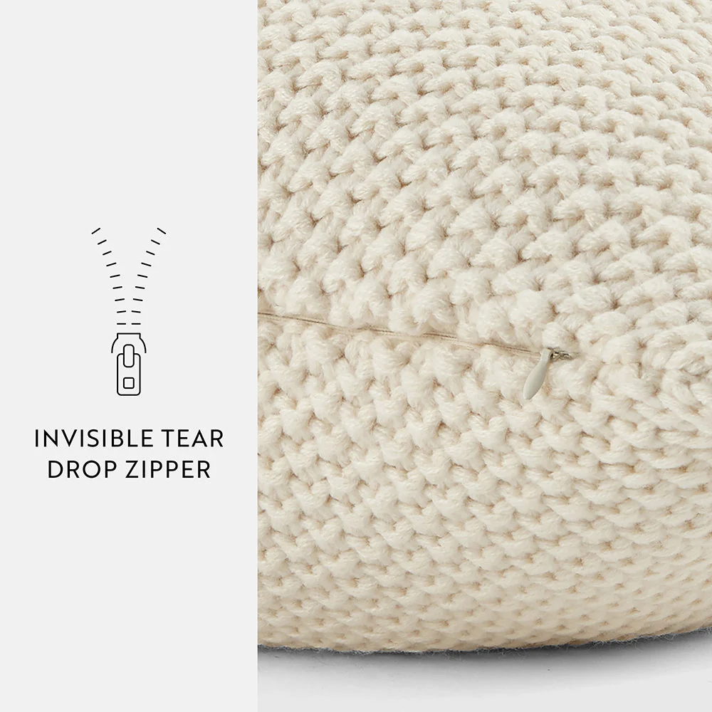 Seed Stitch Knit Throw Pillow Cover and Insert (Sale) - Image 39