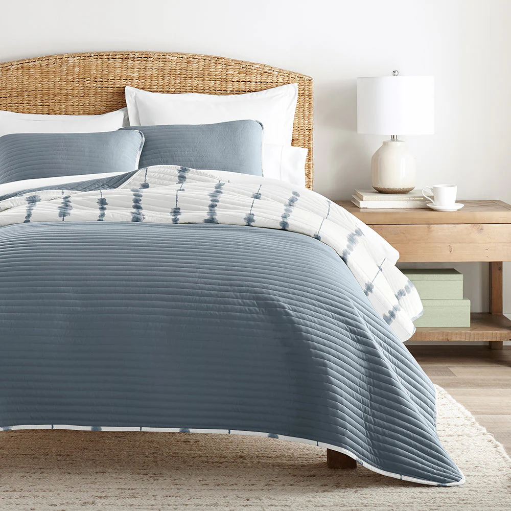 Shibori Reversible Quilted Coverlet Set (Sale) - Image 4