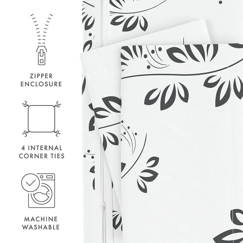 Simple Vine Pattern 3-Piece Duvet Cover Set (Sale) - Image 9