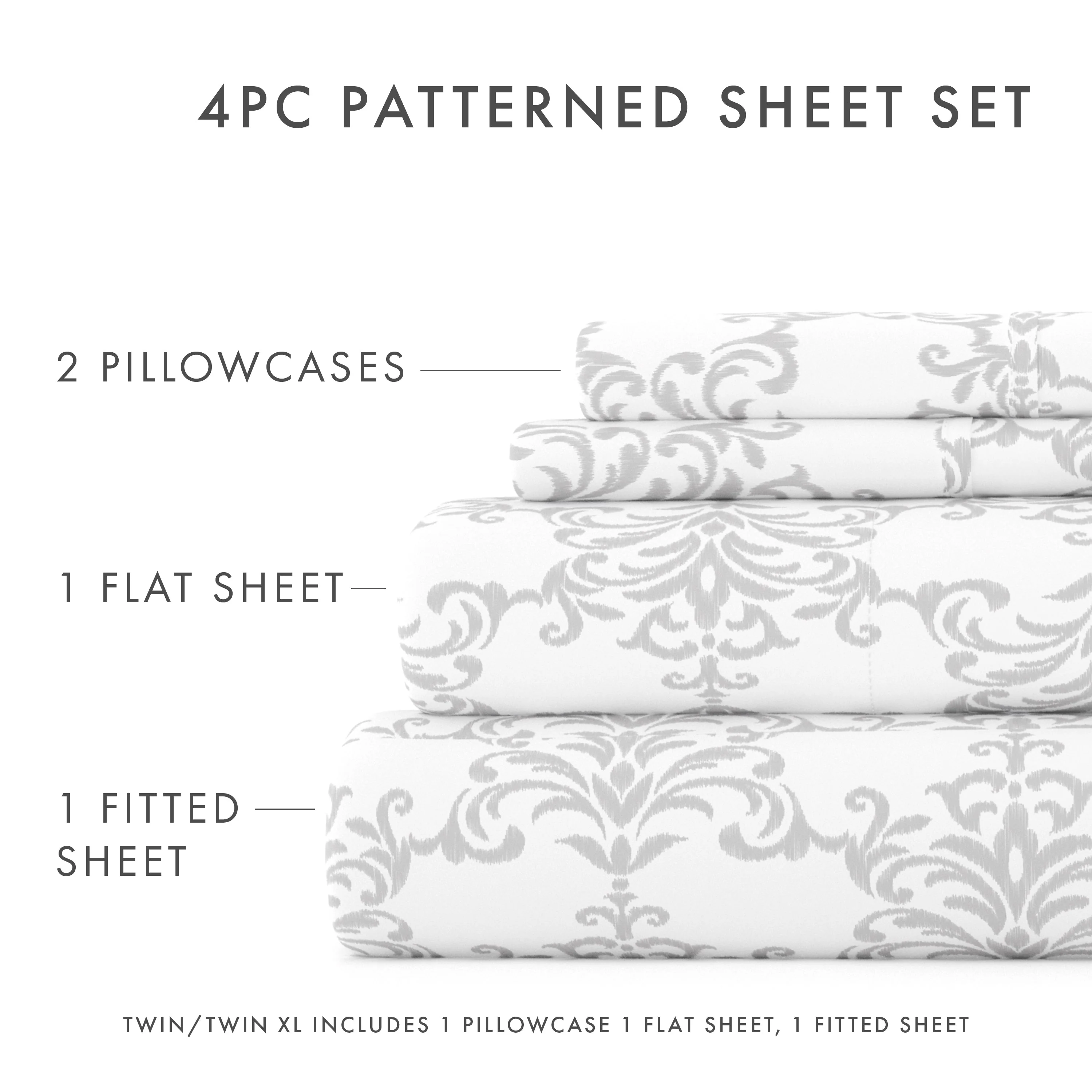 Soft Bouquet Pattern 4-Piece Sheet Set (Sale) - Image 5