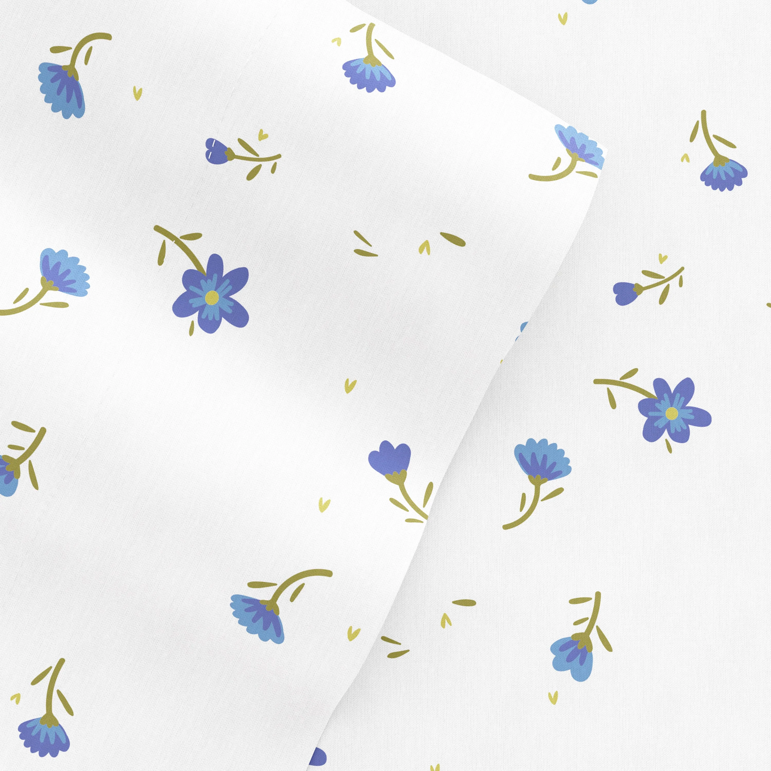 Soft Floral Pattern 4-Piece Sheet Set (Sale) - Image 4