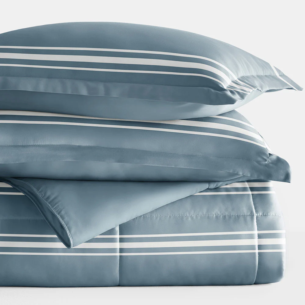 Soft Stripe Reversible Down-Alternative Comforter Set (Sale) - Image 18