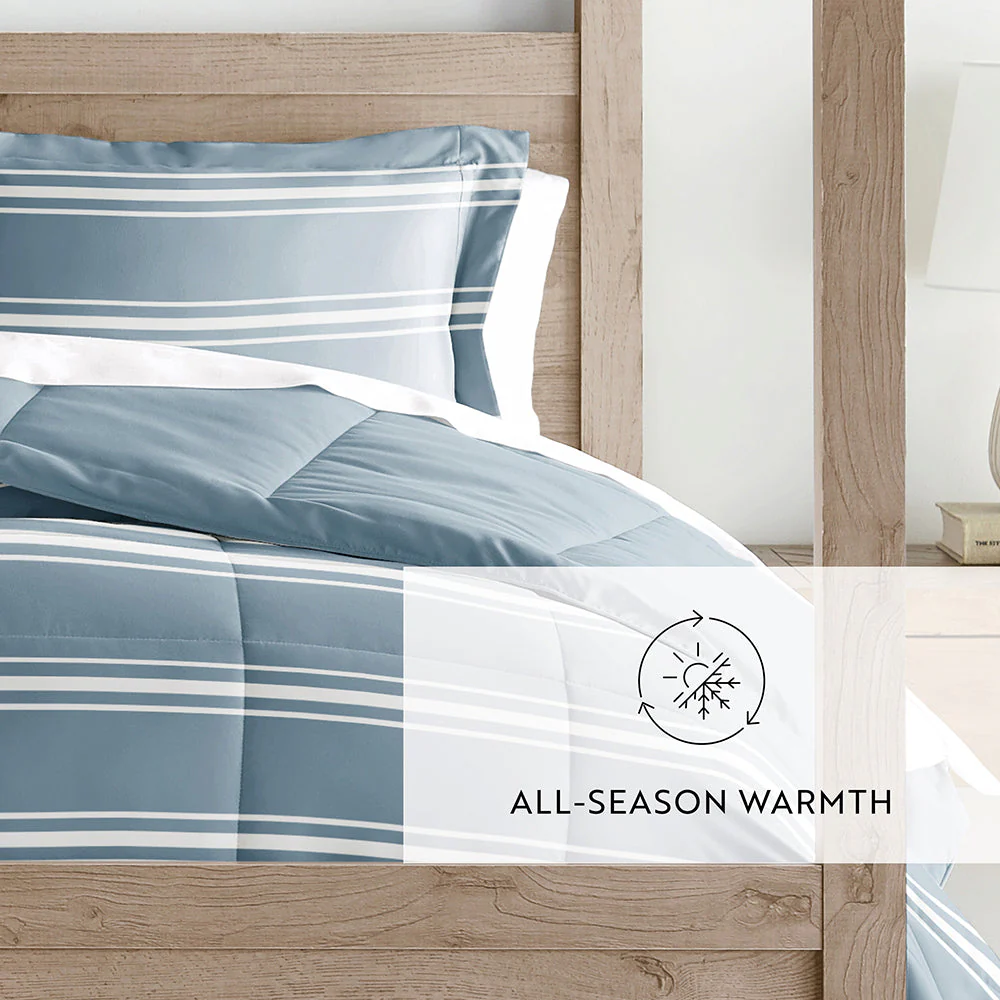 Soft Stripe Reversible Down-Alternative Comforter Set (Sale) - Image 20