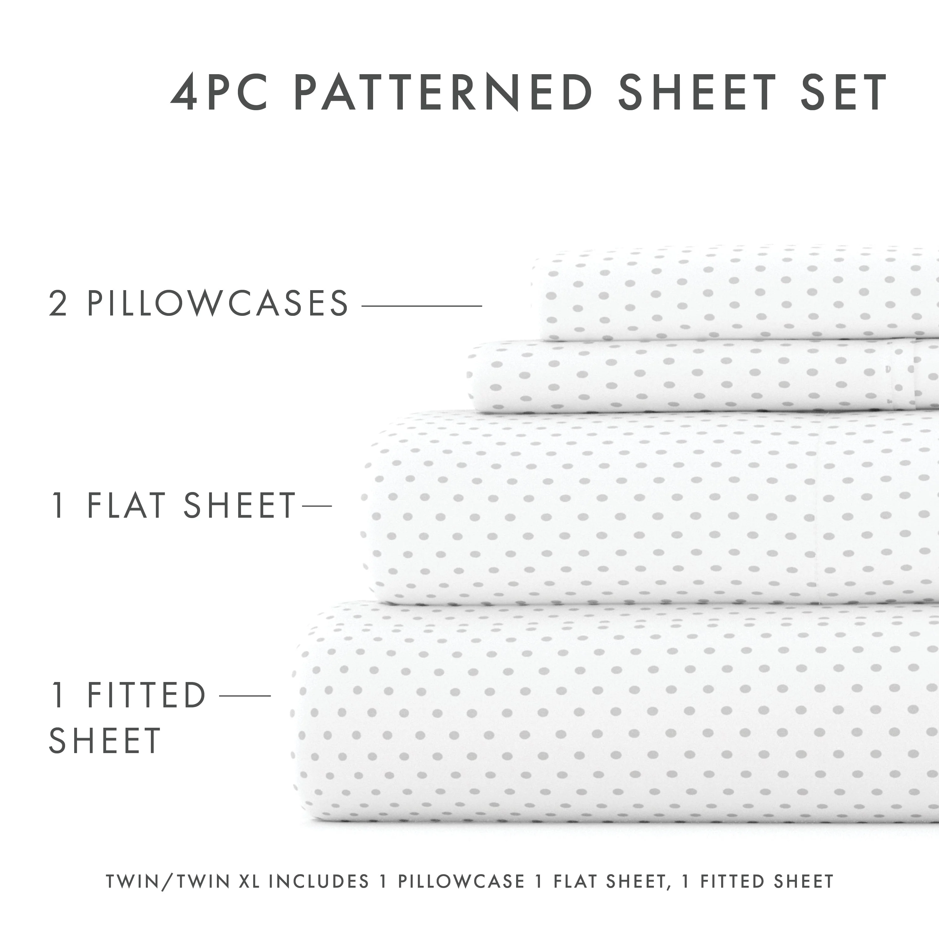 Stippled Pattern 4-Piece Sheet Set (Sale) - Image 10