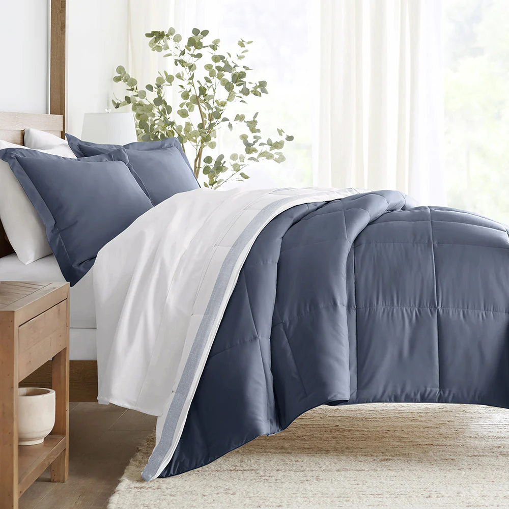 Stitched Stripe Reversible Down-Alternative Comforter Set (Sale) - Image 4