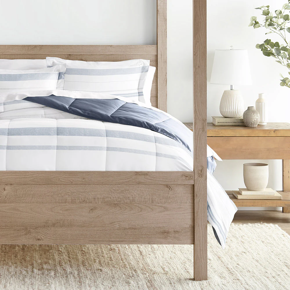 Stitched Stripe Reversible Down-Alternative Comforter Set (Sale) - Image 6