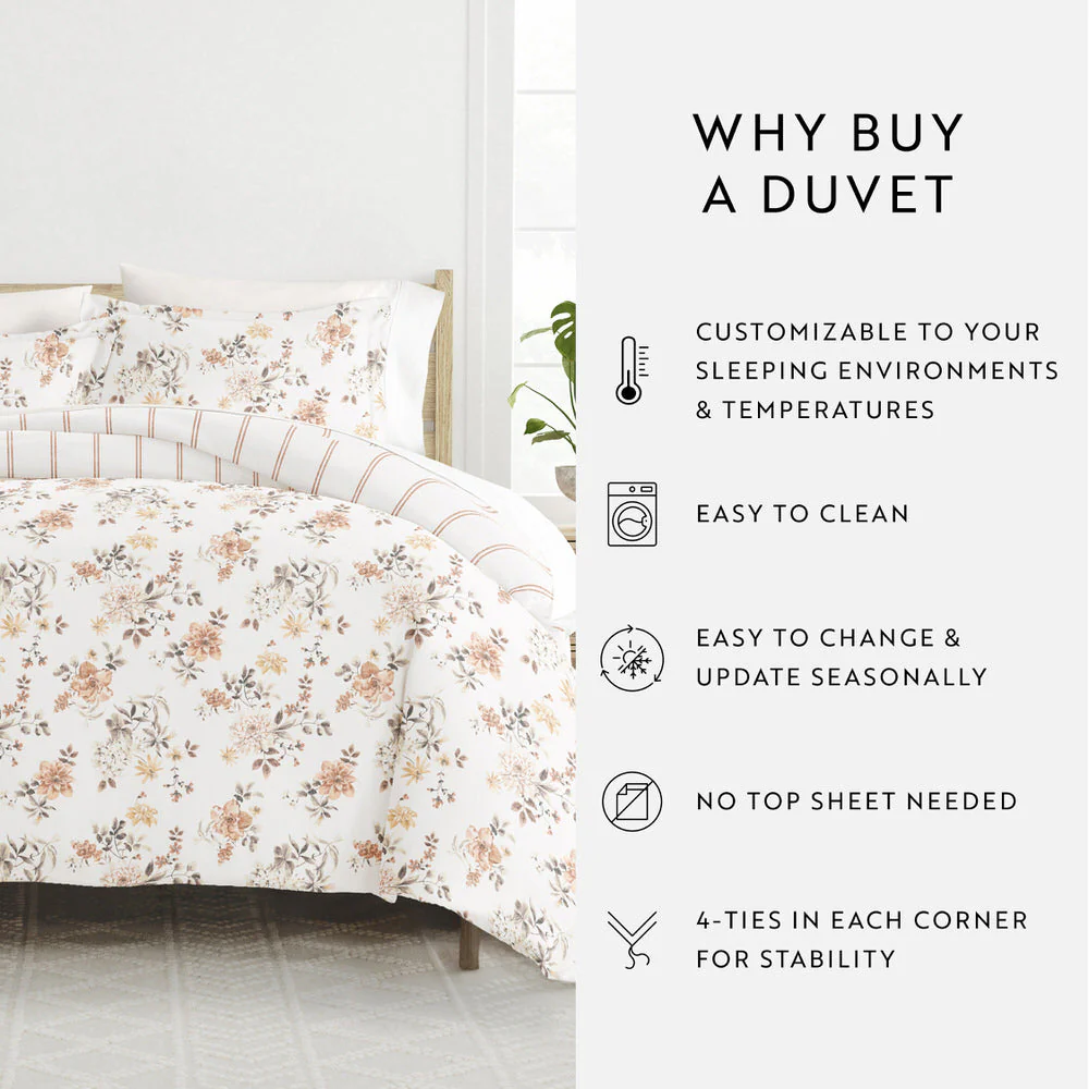 Sunset Garden Pattern 3-Piece Reversible Duvet Cover Set (Sale) - Image 15
