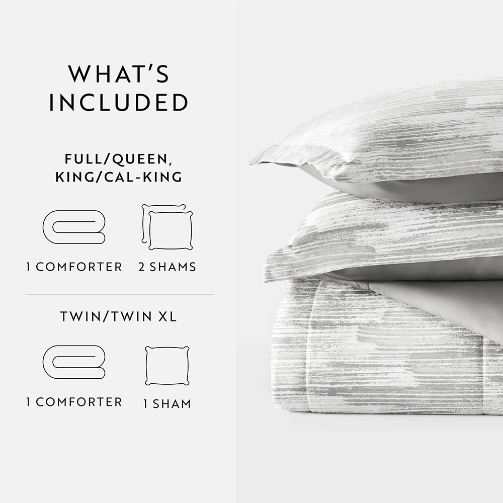 Textured Stripe Reversible Down-Alternative Comforter Set (Sale) - Image 14