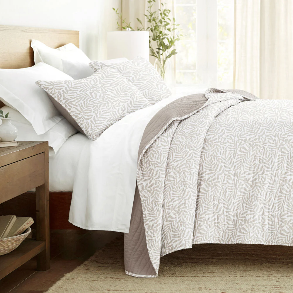 Tossed Ferns Reversible Quilted Coverlet Set (Sale) - Image 2