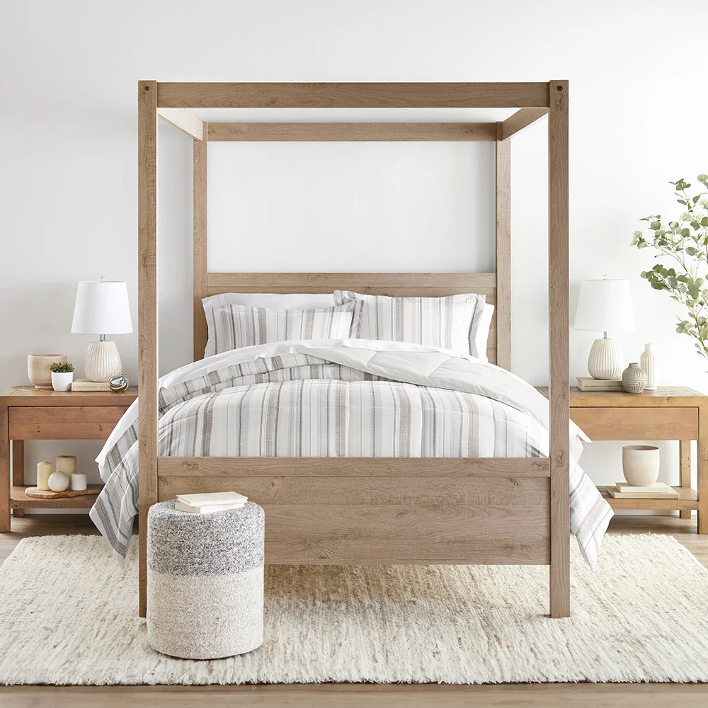 Vertical Stripe Reversible Down-Alternative Comforter Set (Sale) - Image 3