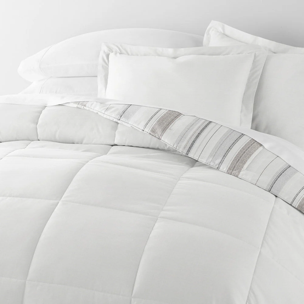 Vertical Stripe Reversible Down-Alternative Comforter Set (Sale) - Image 4