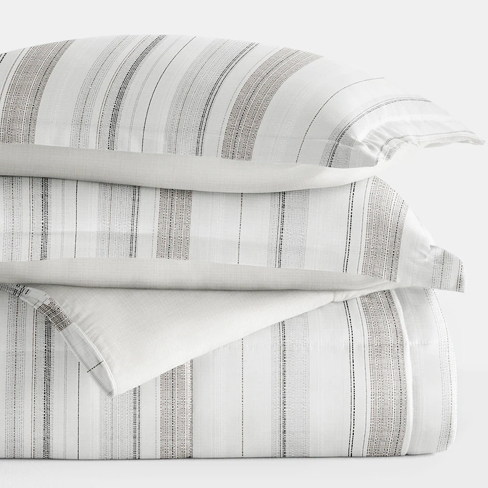 Vertical Stripe Reversible Down-Alternative Comforter Set (Sale) - Image 5