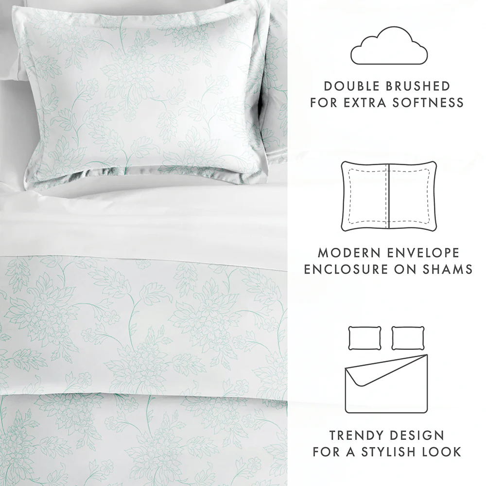 Vines Pattern 3-Piece Duvet Cover Set (Sale) - Image 16
