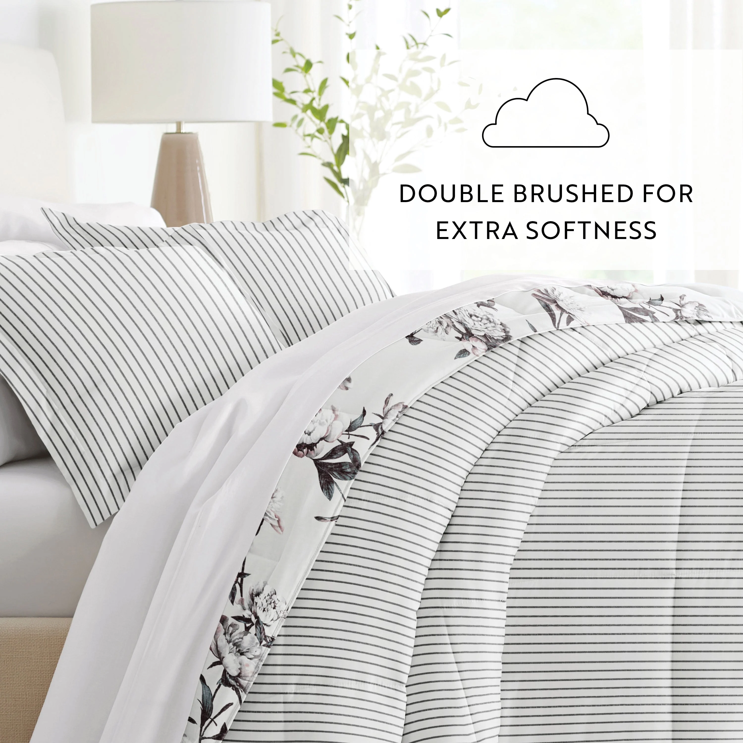 Vintage Magnolia Reversible Down-Alternative Comforter Set (Sale) - Image 11