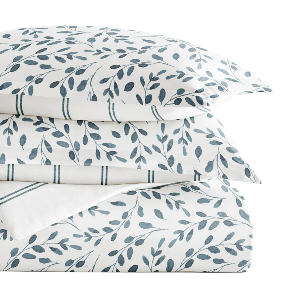 Watercolor Vines Pattern 3-Piece Reversible Duvet Cover Set (Sale) - Image 11
