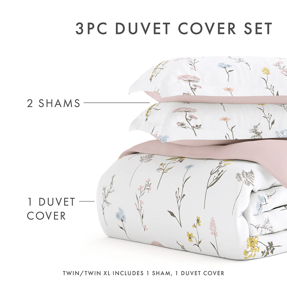 Wildflower Pattern 3-Piece Reversible Duvet Cover Set (Sale) - Image 13