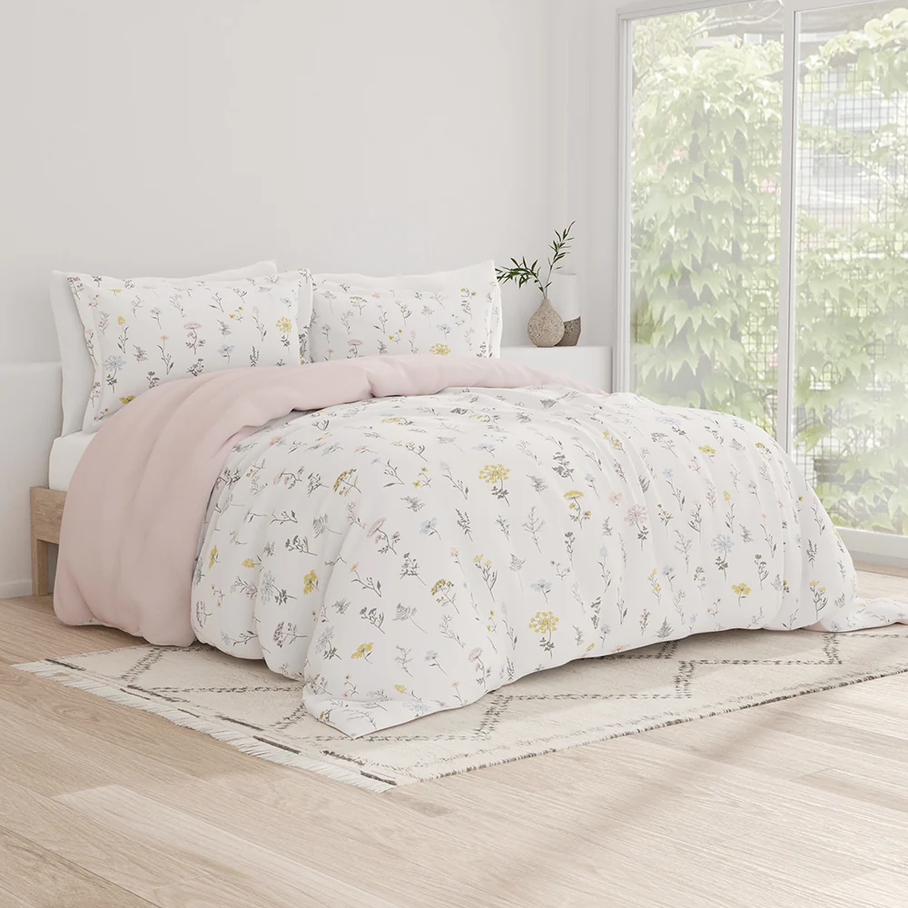 Wildflower Pattern 3-Piece Reversible Duvet Cover Set (Sale) - Image 3