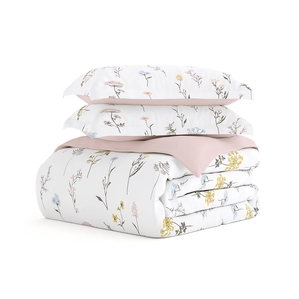 Wildflower Pattern 3-Piece Reversible Duvet Cover Set (Sale) - Image 6