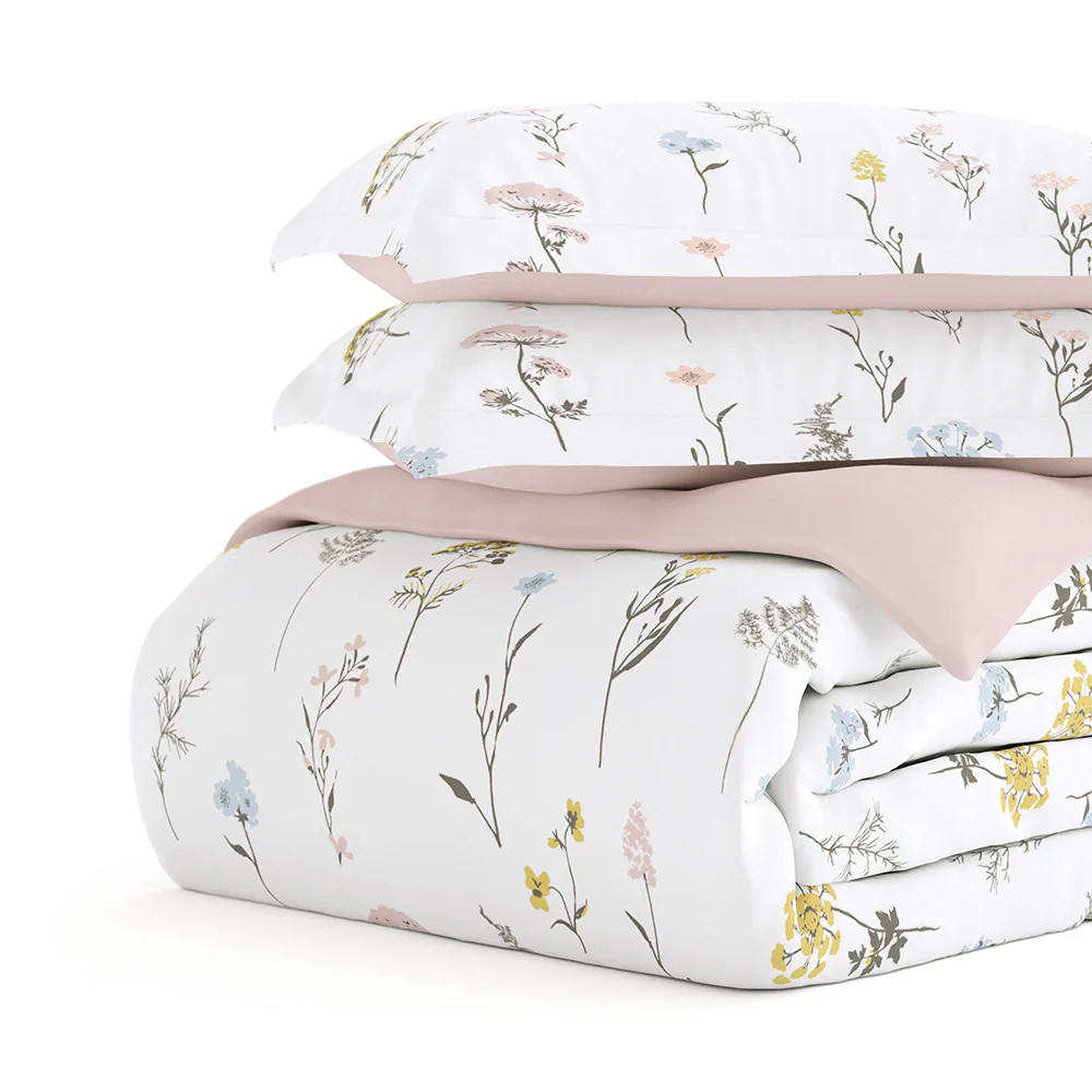 Wildflower Pattern 3-Piece Reversible Duvet Cover Set (Sale) - Image 7