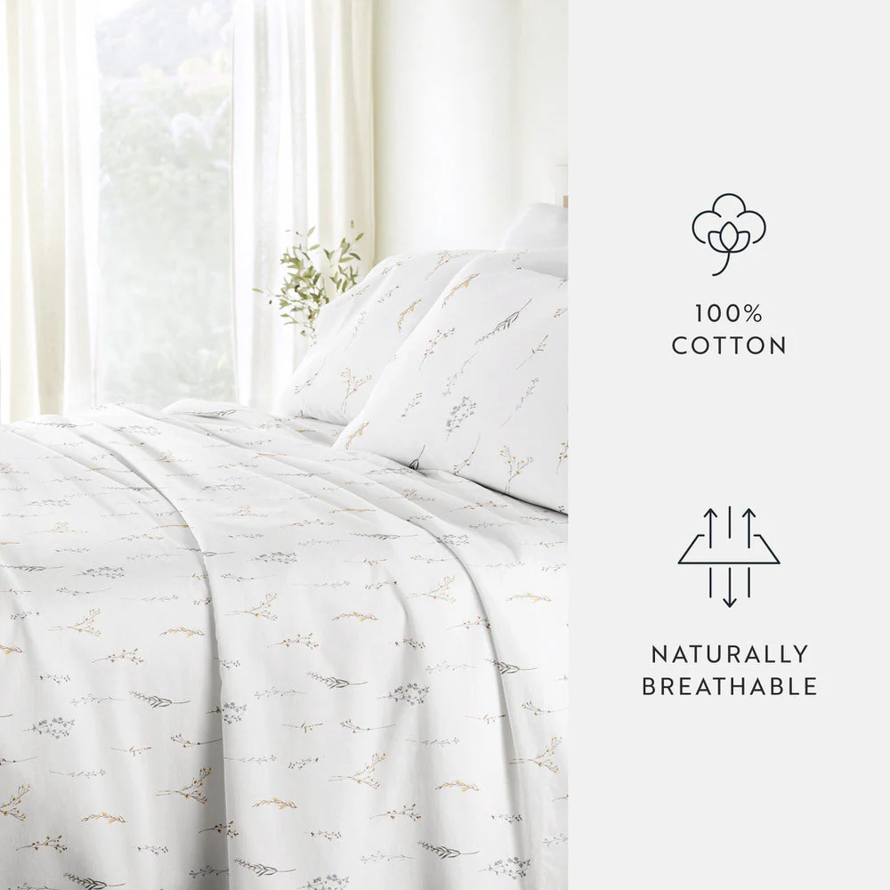 Wild Garden 4-Piece Long Staple Cotton Sheet Set (Sale) - Image 8