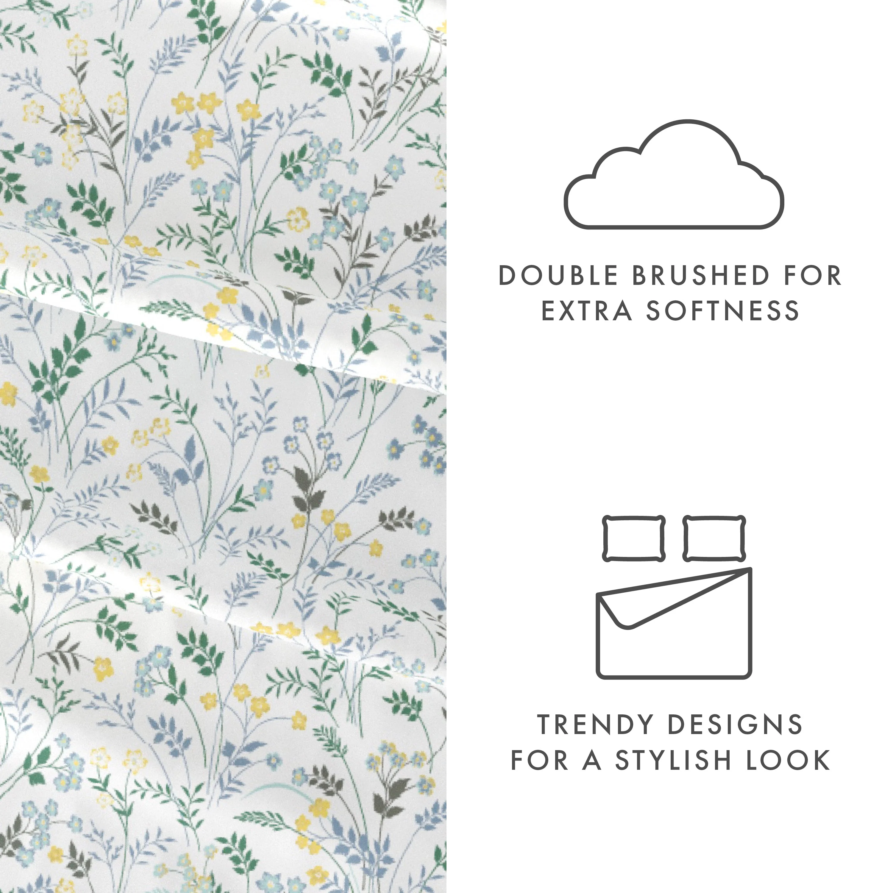 Wildflower Pattern 4-Piece Sheet Set (Sale) - Image 6