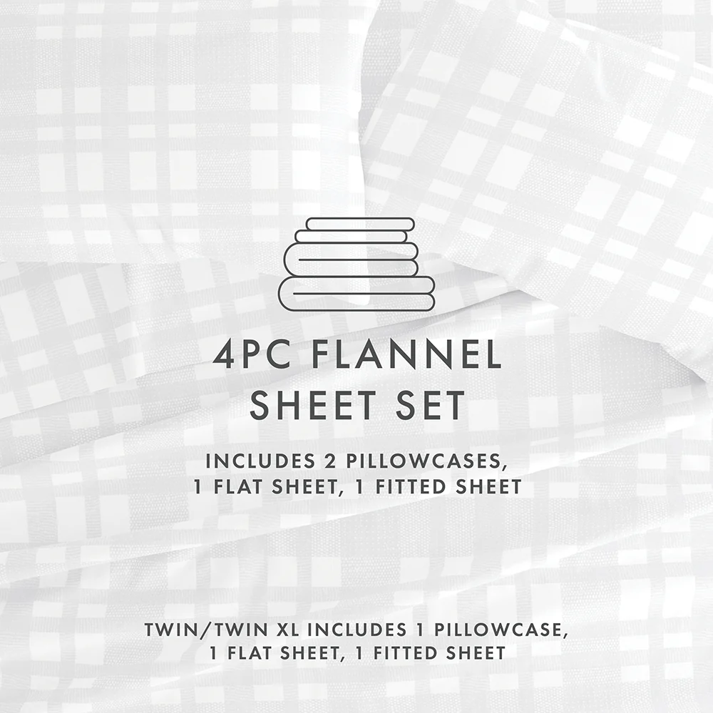 Woven 4-Piece Flannel Sheet Set (Sale) - Image 5