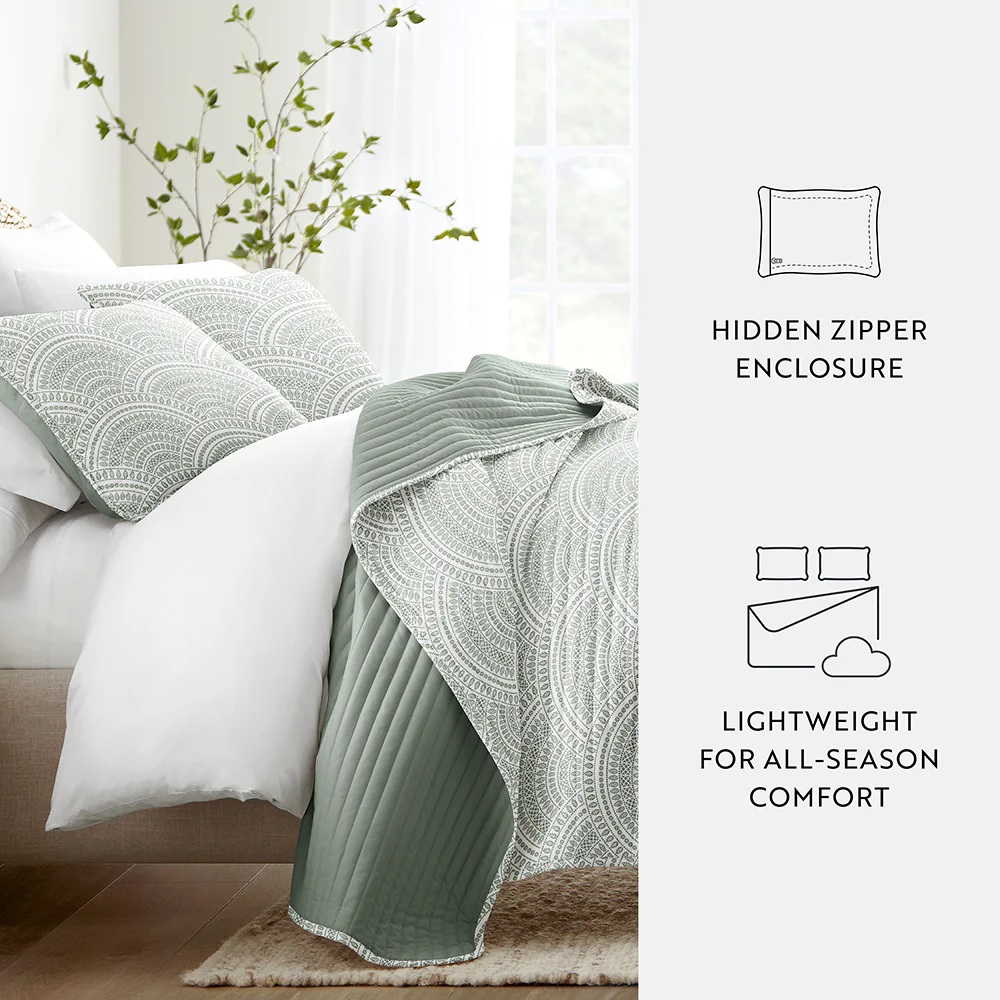 Scallop Reversible Quilted Coverlet Set - Image 22