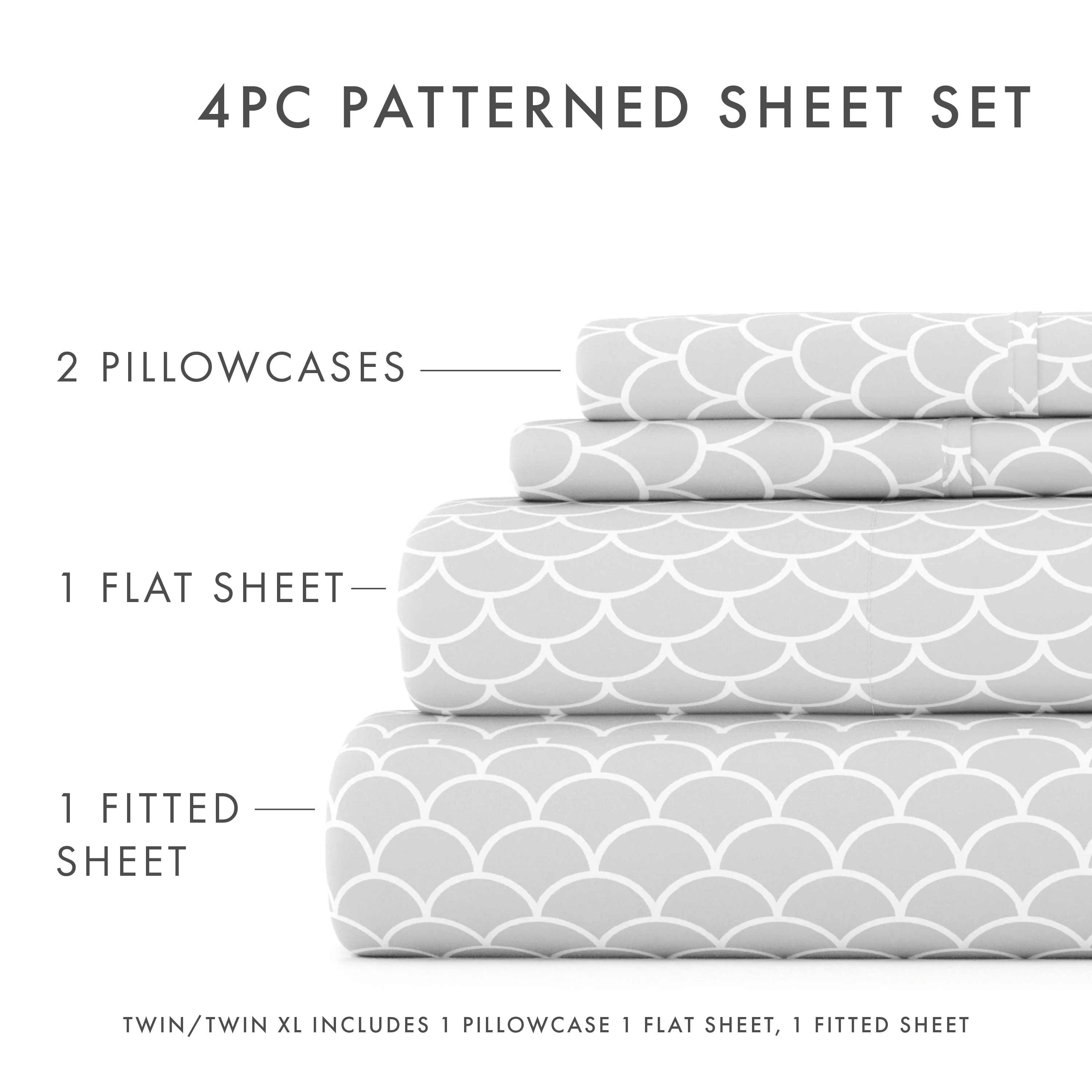 Scallops Pattern 4-Piece Sheet Set - Image 14
