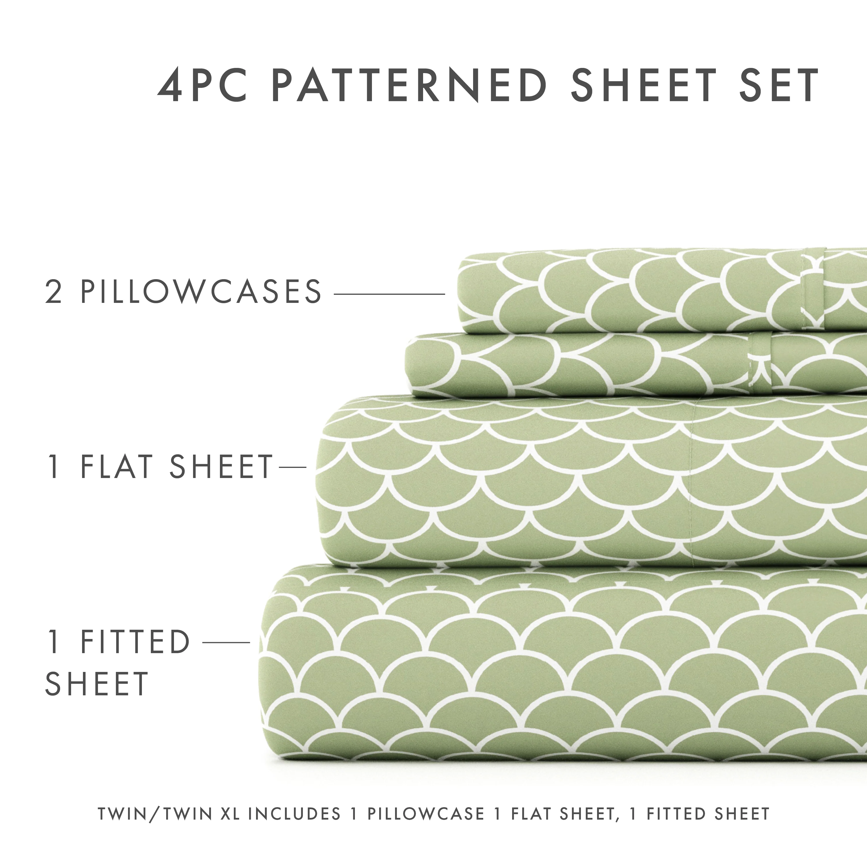 Scallops Pattern 4-Piece Sheet Set - Image 15