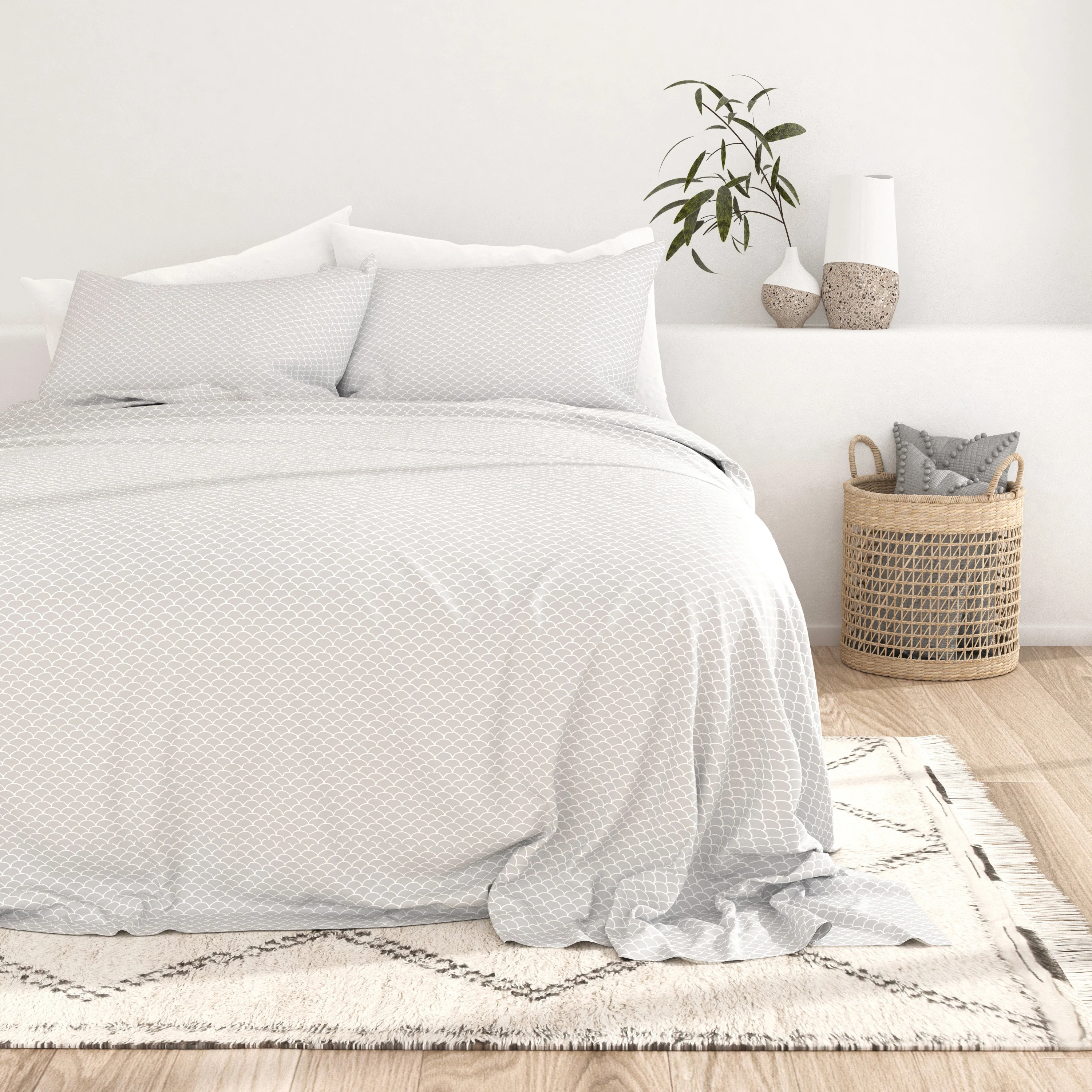 Scallops Pattern 4-Piece Sheet Set - Image 8