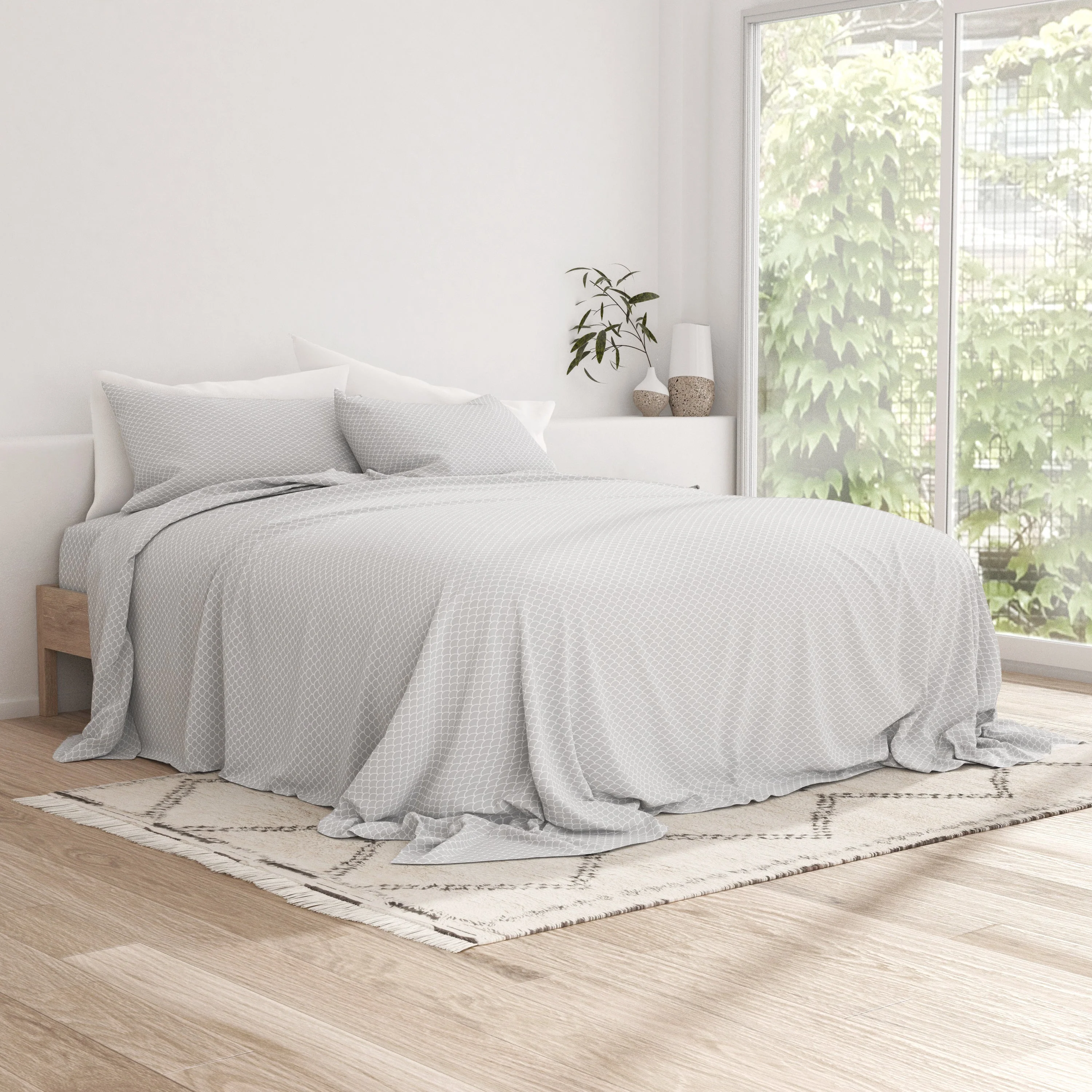 Scallops Pattern 4-Piece Sheet Set - Sale - Image 11