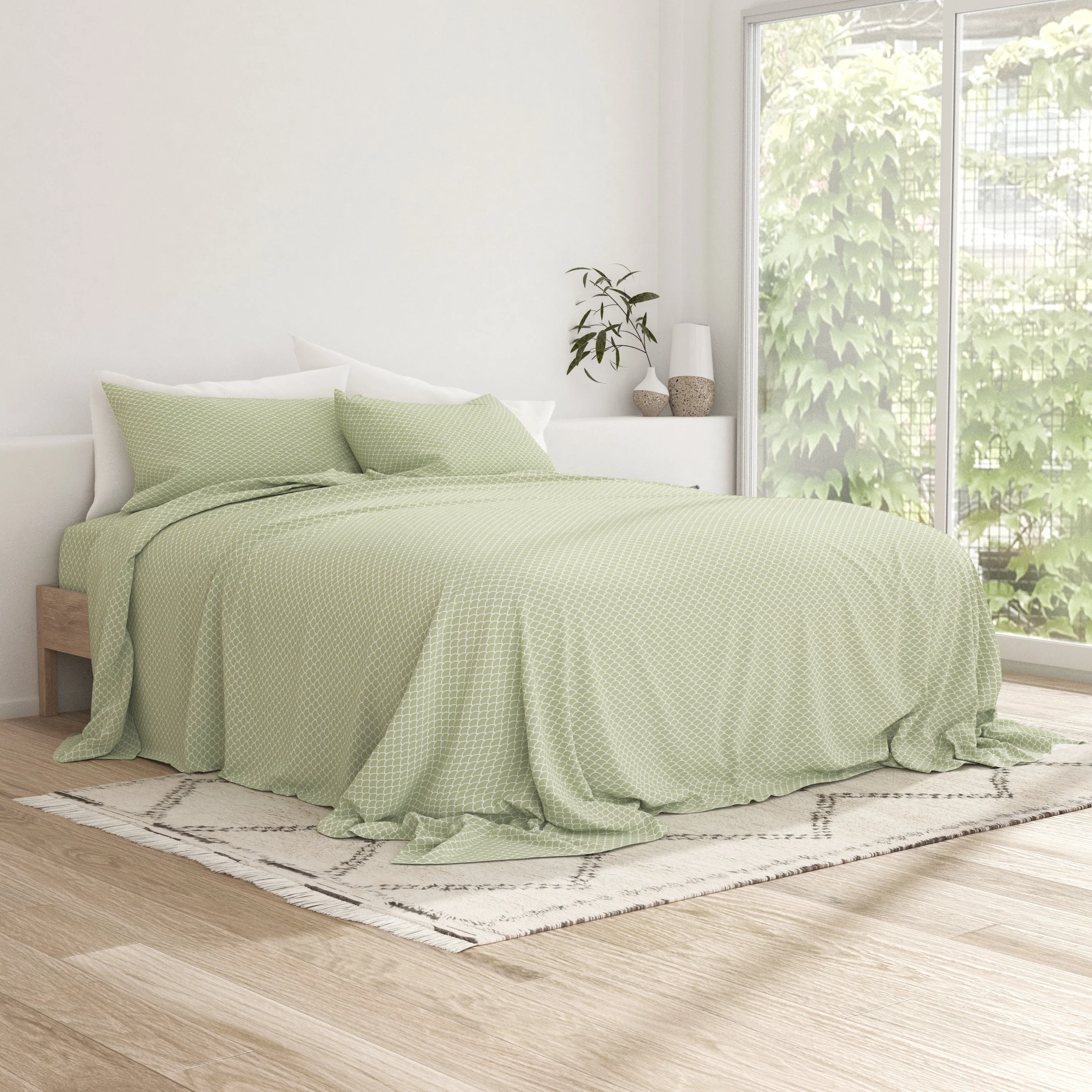 Scallops Pattern 4-Piece Sheet Set - Sale - Image 12