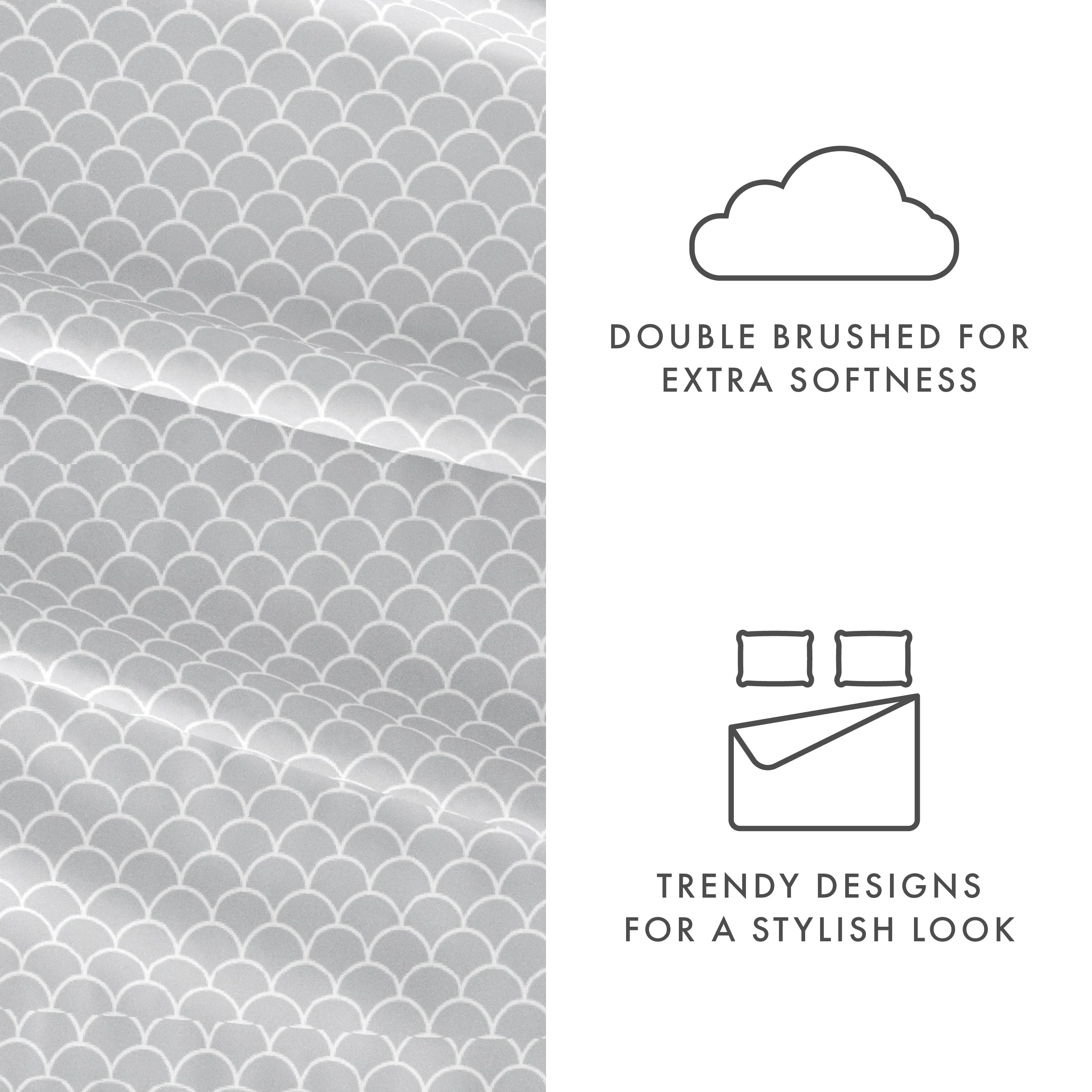 Scallops Pattern 4-Piece Sheet Set - Sale - Image 16