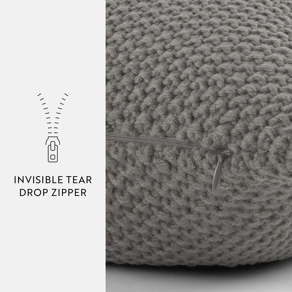Seed Stitch Knit Throw Pillow - Image 37
