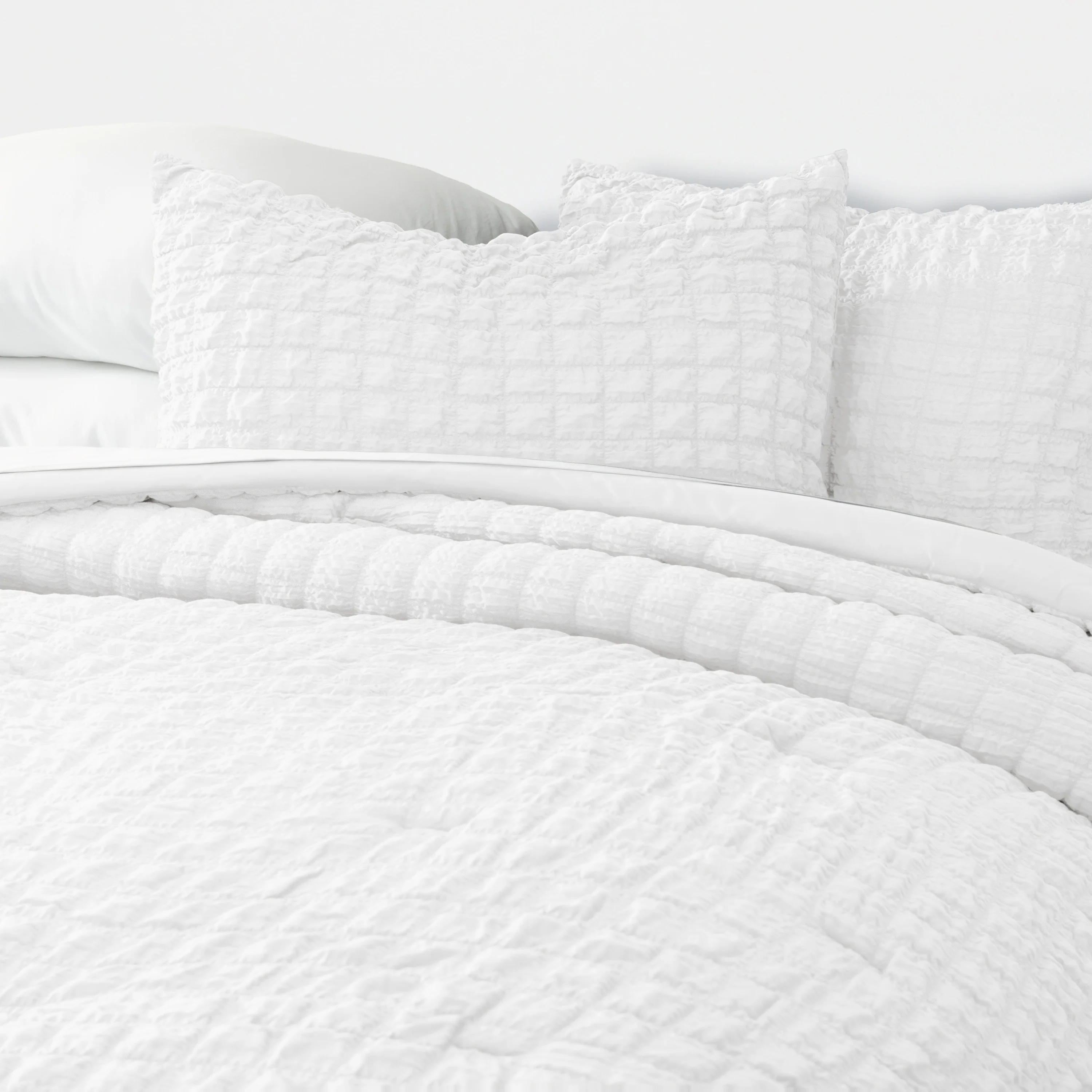 Seersucker Box Textured Down-Alternative Comforter Set - Image 20