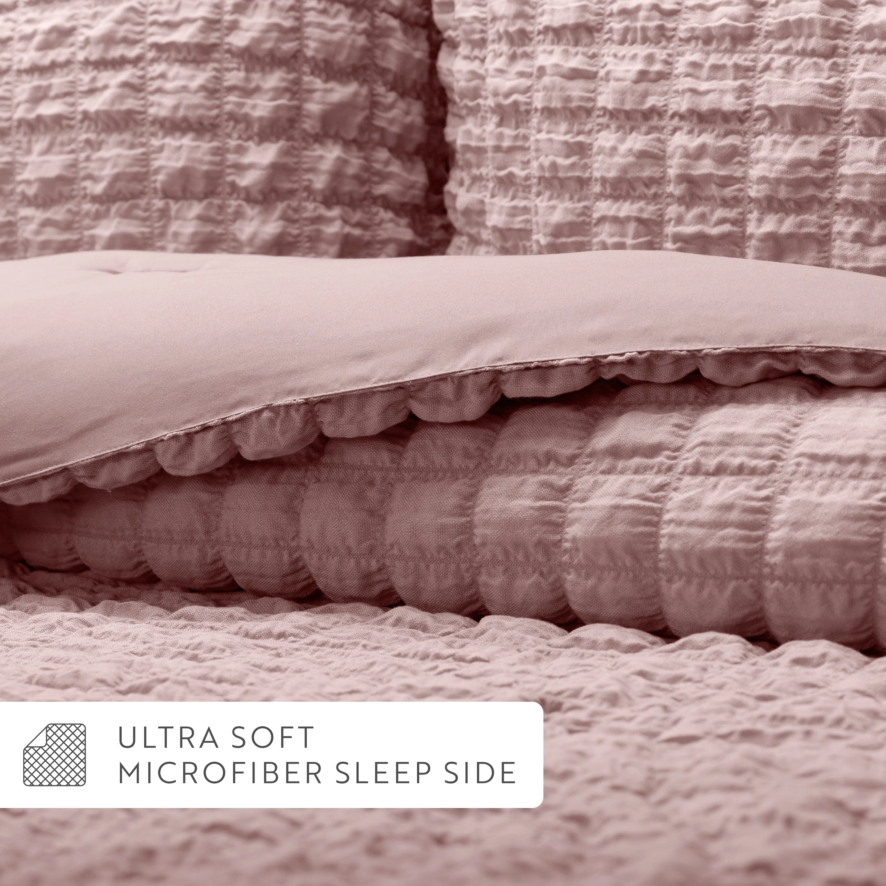 Seersucker Box Textured Down-Alternative Comforter Set - Image 23