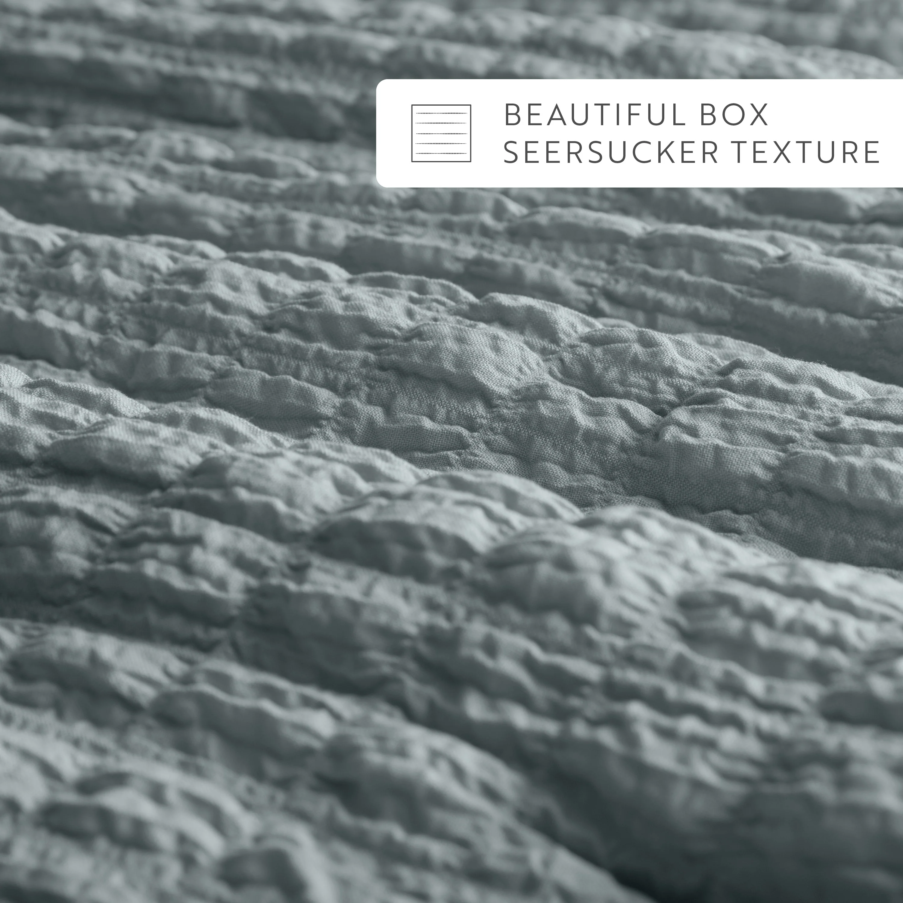 Seersucker Box Textured Down-Alternative Comforter Set - Image 29