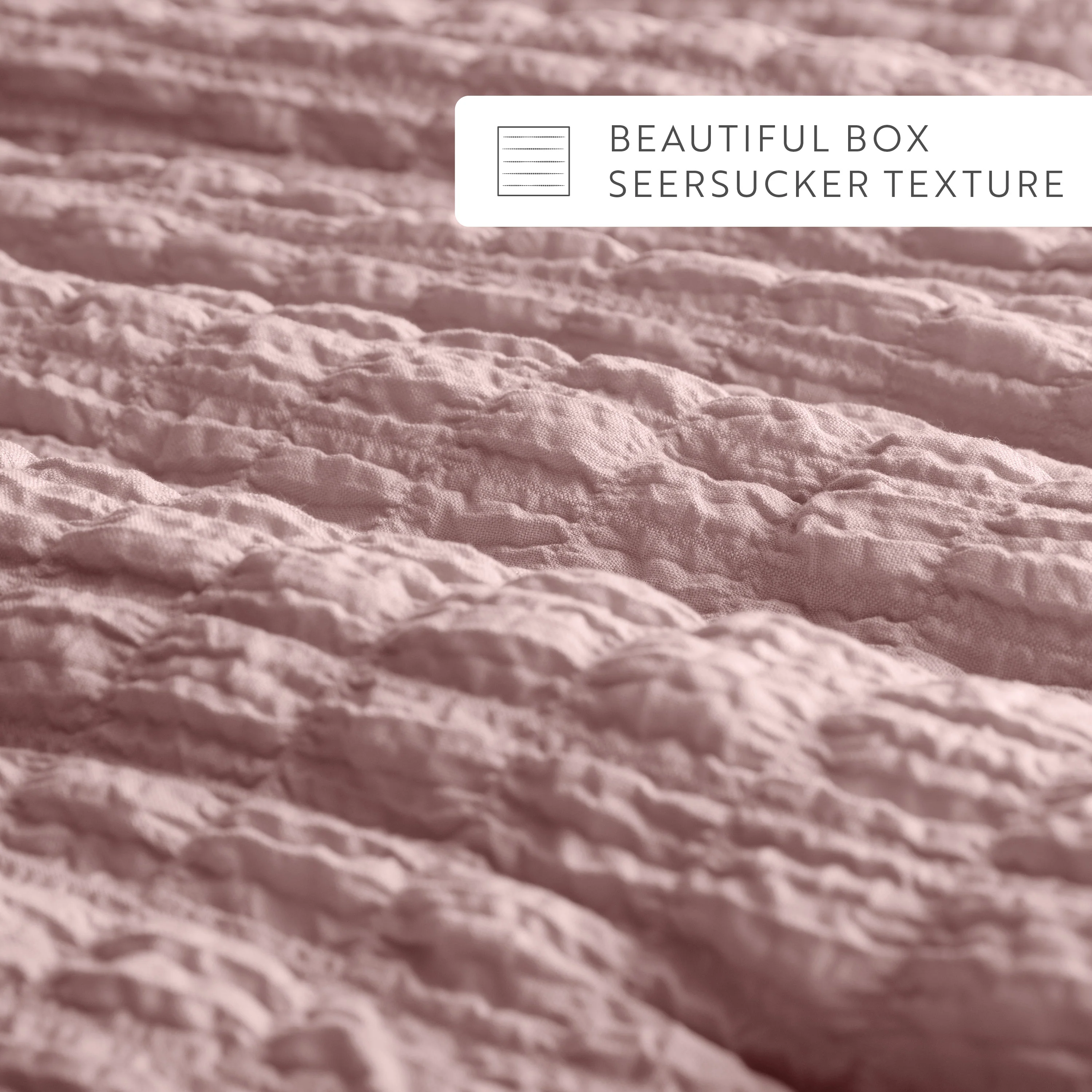 Seersucker Box Textured Down-Alternative Comforter Set - Image 31