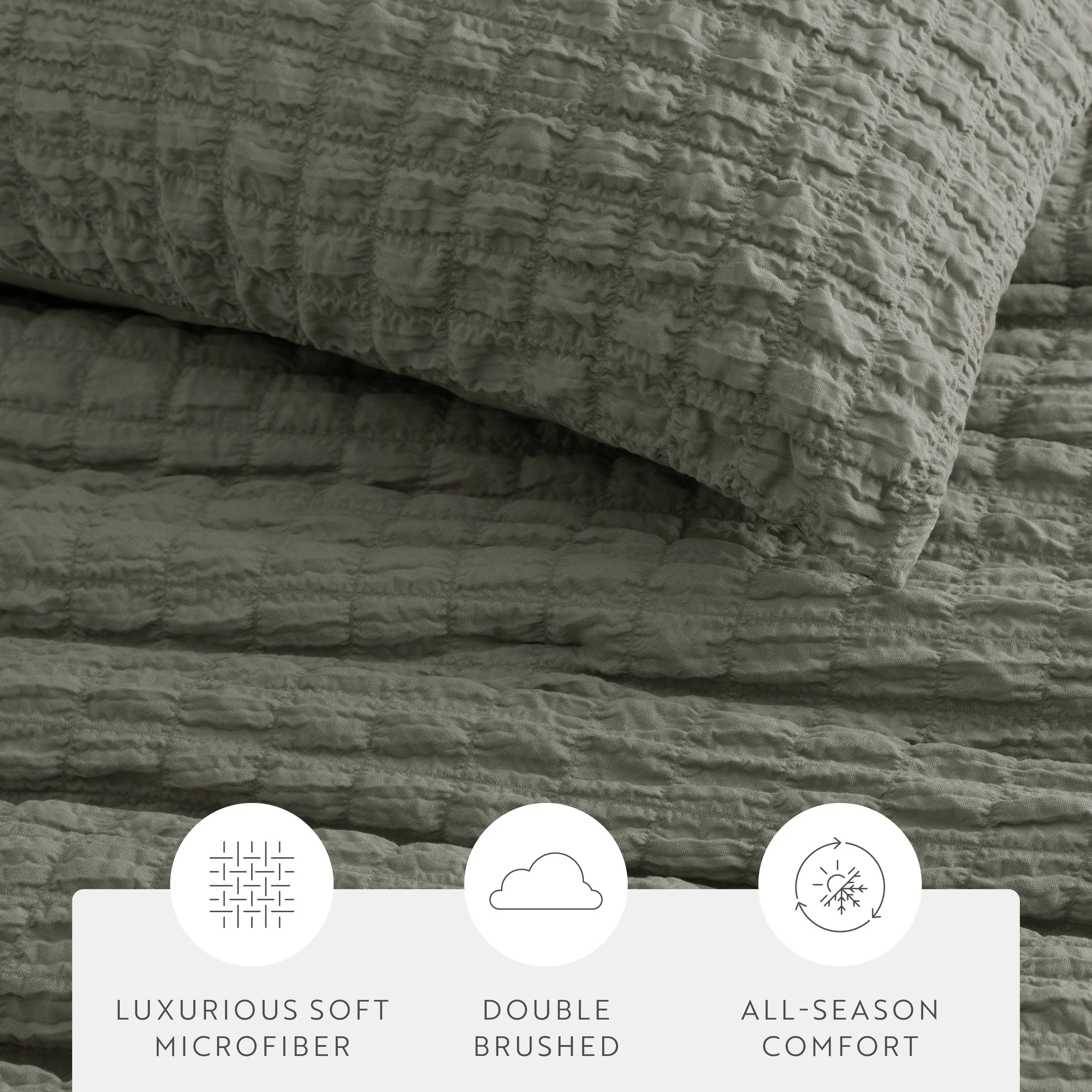 Seersucker Box Textured Down-Alternative Comforter Set - Image 42