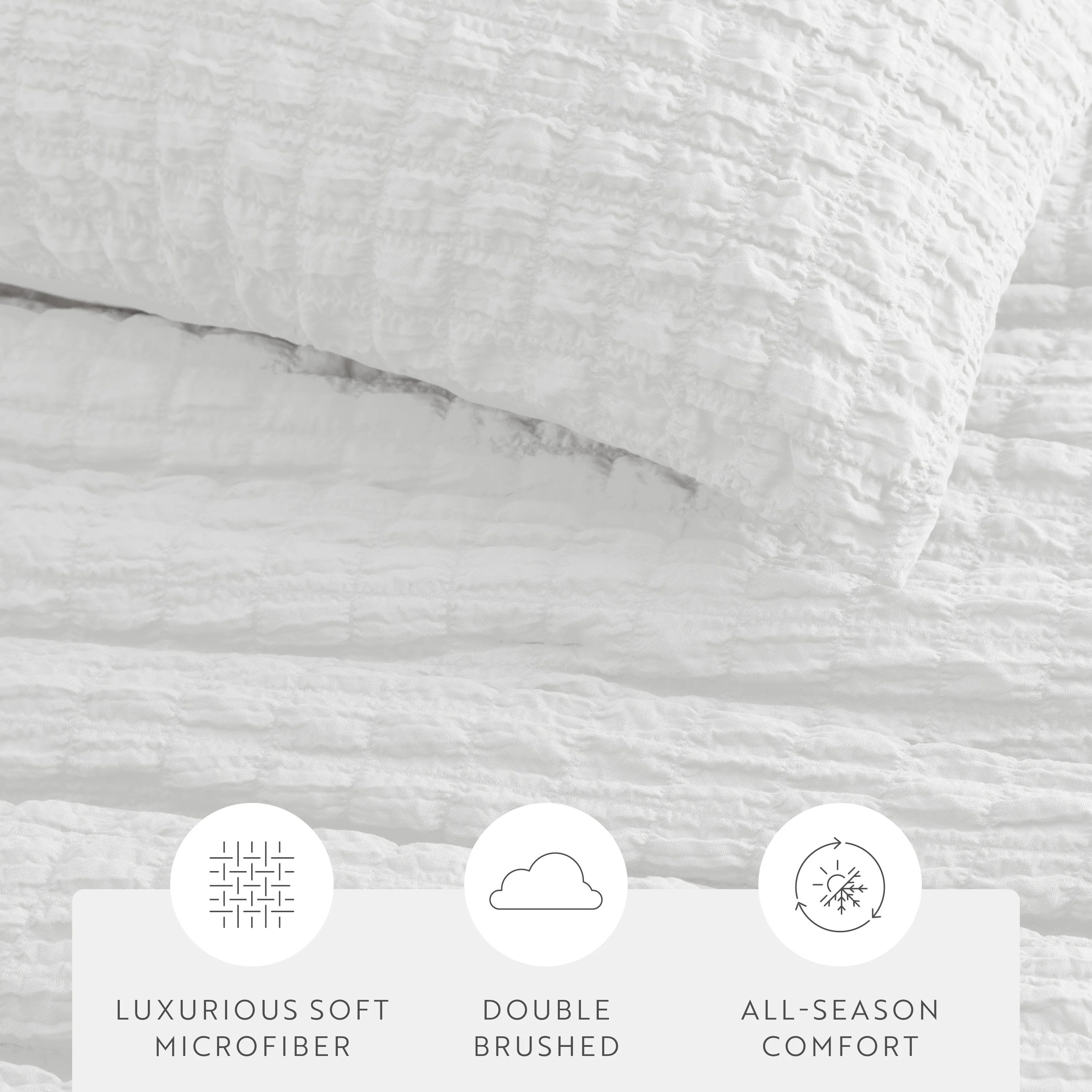 Seersucker Box Textured Down-Alternative Comforter Set - Image 44