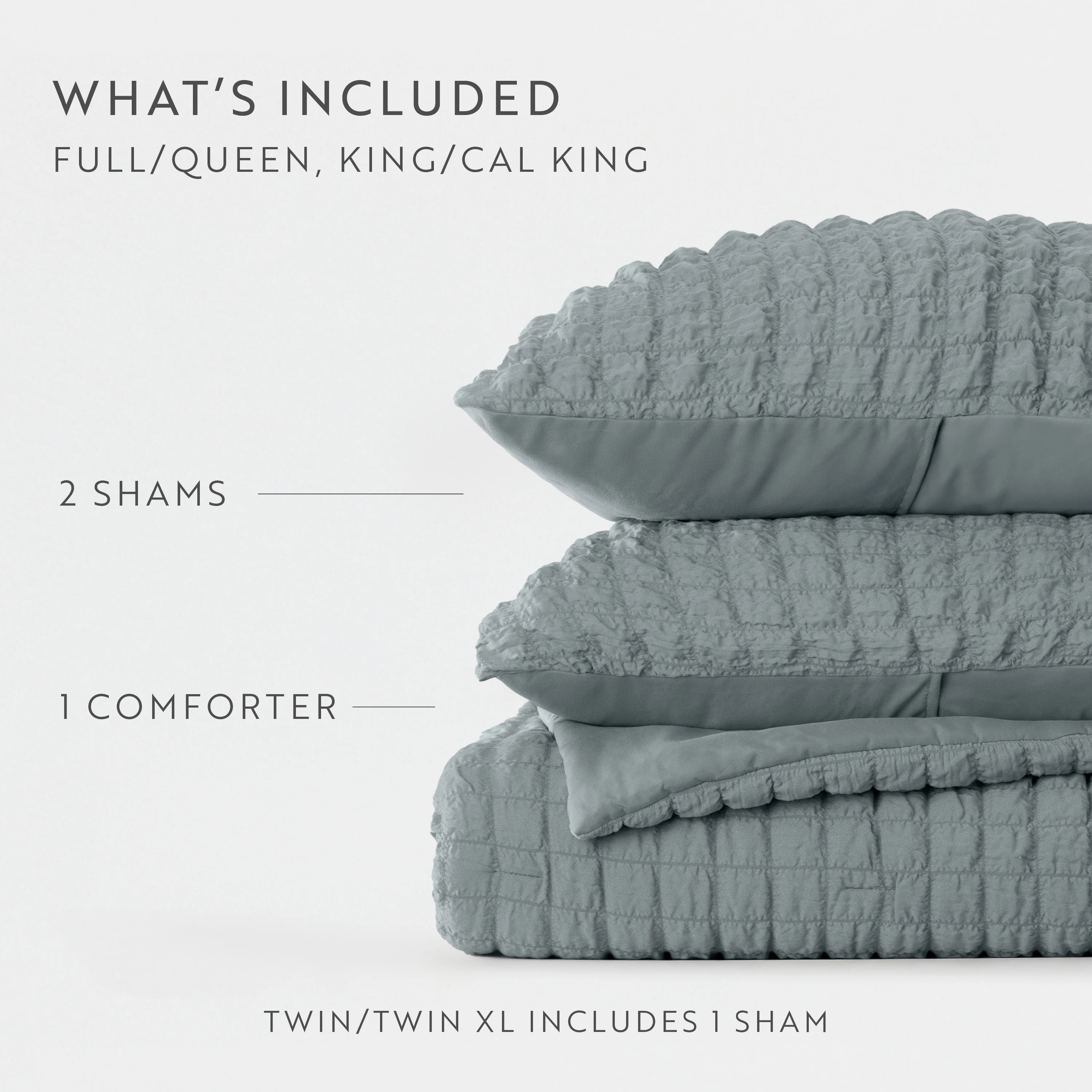 Seersucker Box Textured Down-Alternative Comforter Set - Image 49
