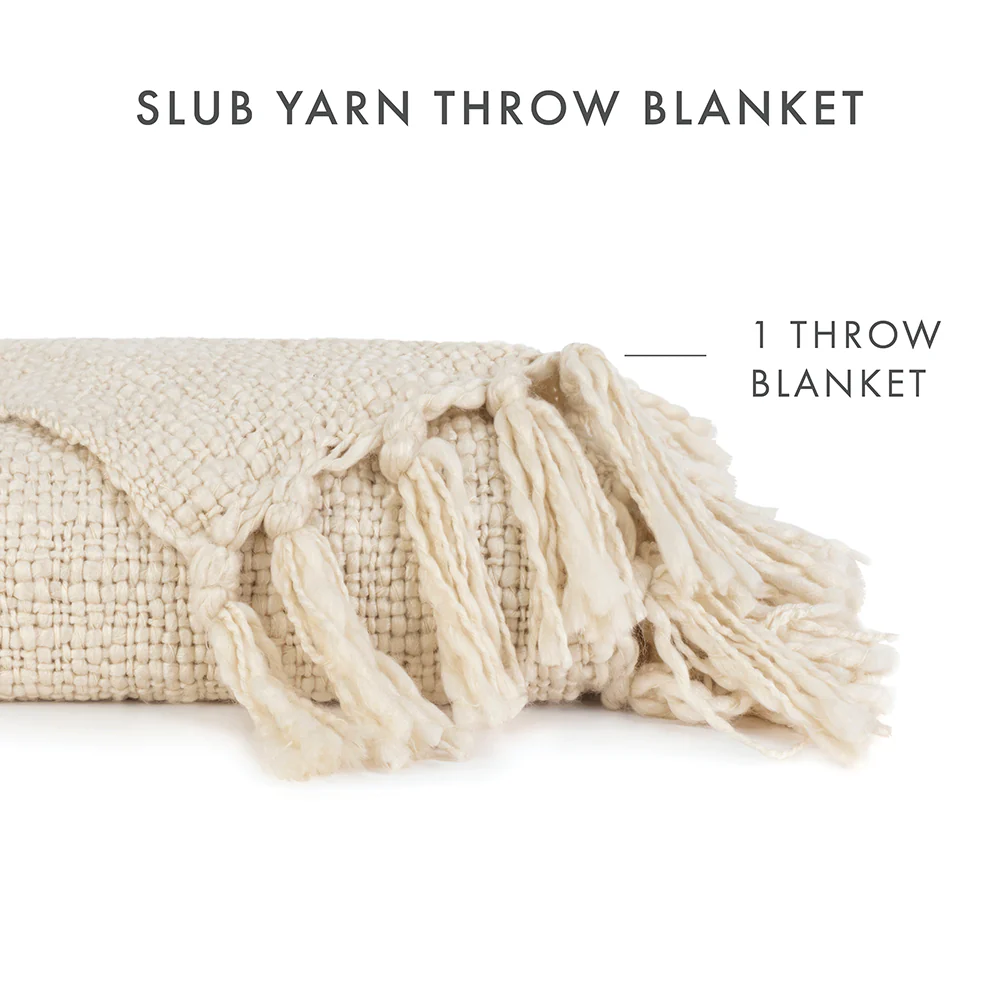 Slub-Yarn Throw Blanket - Image 5