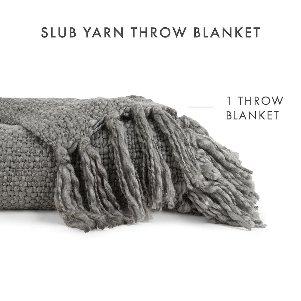 Slub-Yarn Throw Blanket - Image 6