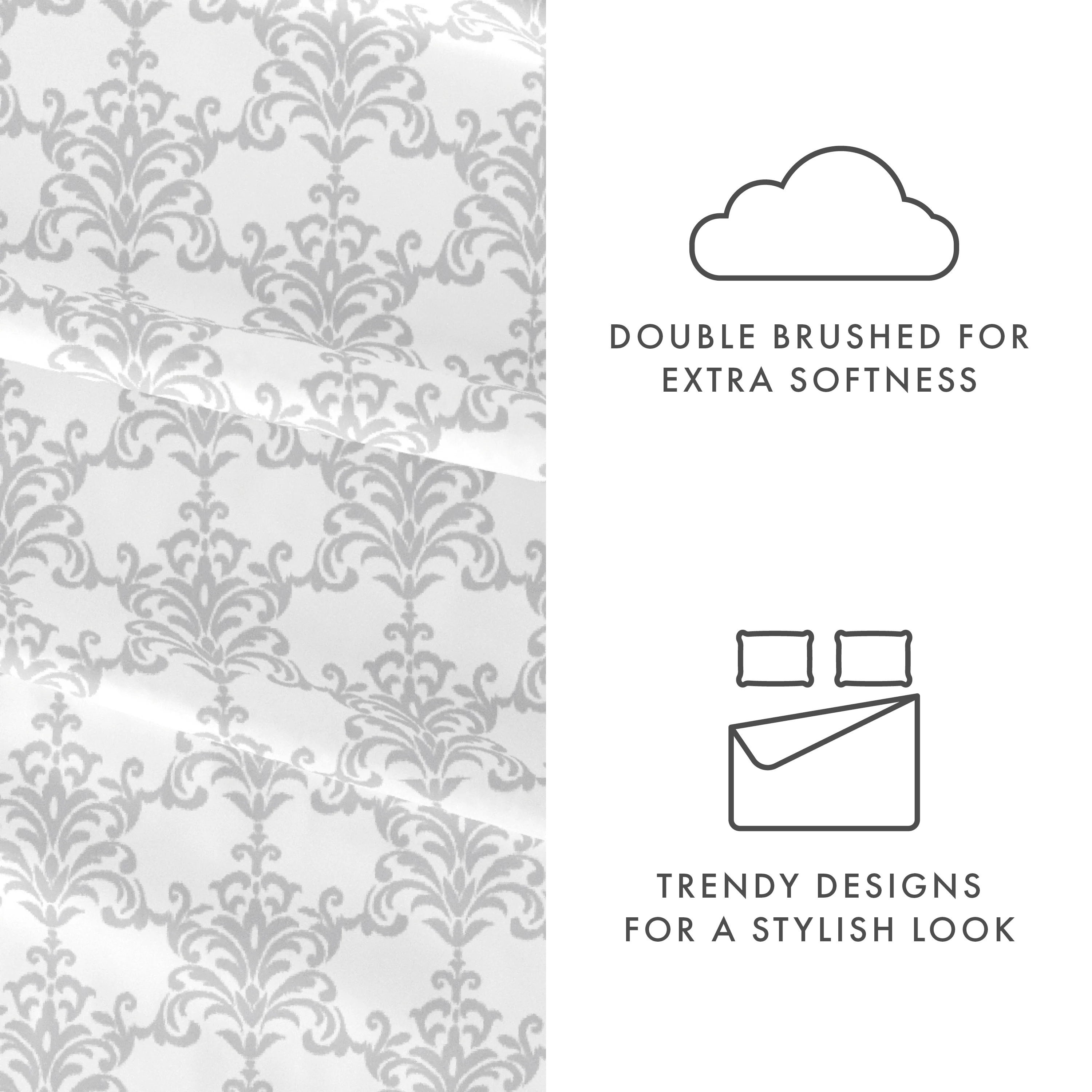 Soft Bouquet Pattern 4-Piece Sheet Set - Image 6
