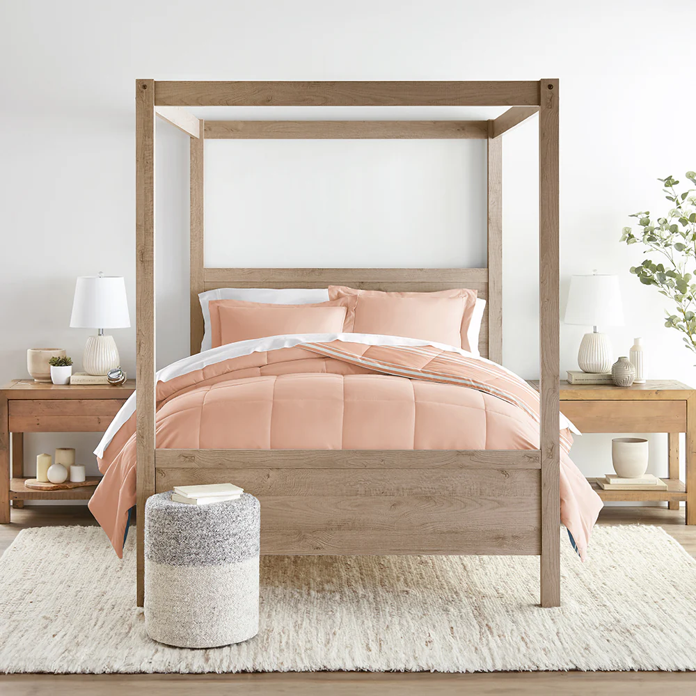 Soft Stripe Reversible Down-Alternative Comforter Set - Image 15