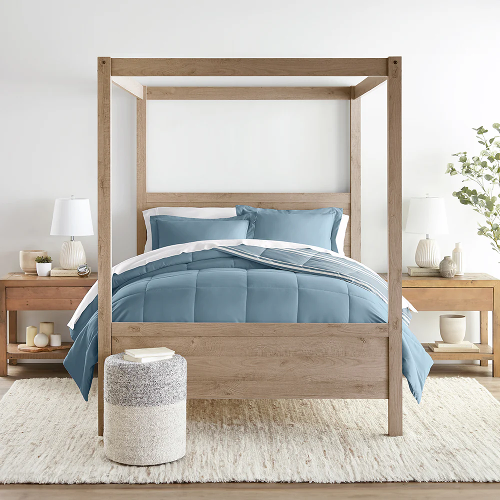 Soft Stripe Reversible Down-Alternative Comforter Set - Image 16