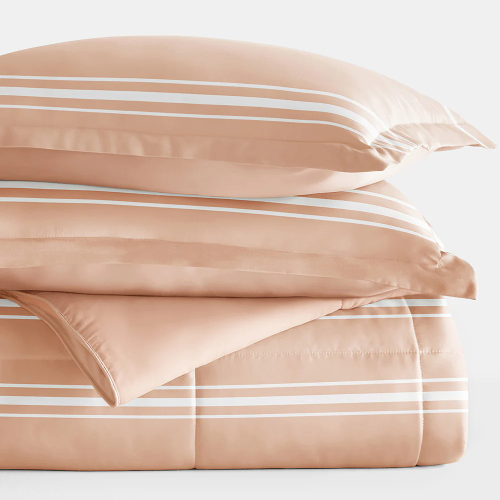 Soft Stripe Reversible Down-Alternative Comforter Set - Image 17