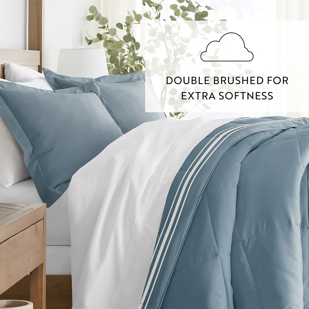 Soft Stripe Reversible Down-Alternative Comforter Set - Image 22